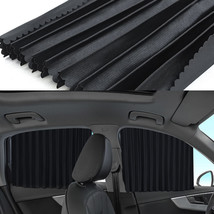 Pair Foldable Car Side Window Curtain Auto UV Protection Sun Shade Accessories - £10.93 GBP
