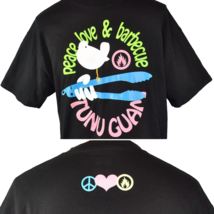 Tunu Guam BBQ Peace Love Barbecue T-Shirt sz XL Mens Retired Woodstock C... - £18.87 GBP