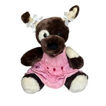 Build A Bear 2011 FUDGE PUP Brown Puppy Dog 11" Plush Stuffed Animal Pin... - $21.77