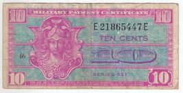 USA, MPC 521 Series, 10 Cent, Military Certified Payment-
show original ... - $16.43