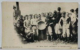 Rppc Bowl Fight University Of Pennsylvania Philadelphia Photo C1908 Postcard M8 - £59.91 GBP