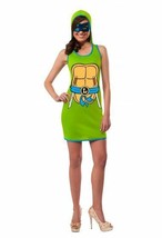 Licensed Teenage Mutant Ninja Turtles Leonardo Hooded Dress Adult Costume Small - £15.73 GBP