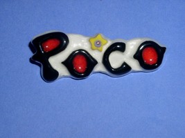 Poco Ceramic Pinback Button Vintage Logo - £19.65 GBP