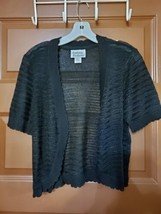 Anthony Richards Black Knit Short Sleeve Sweater/Cover Up Size Medium - £9.34 GBP