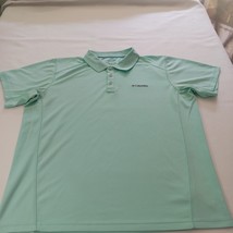 Columbia AM6669 Men Light Green PFG Omni Shade Short Sleeve Polo Shirt Chest 51" image 9