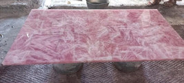 Rose Pink Quartz Countertop Dining Table Quartz Kitchen Slab Handmade Fu... - £161.07 GBP+