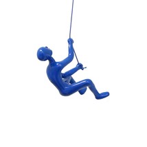 6 Inch Blue Unique Climbing Man With Rope Wall Art - $120.55 CAD