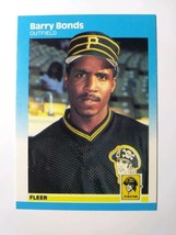 Barry Bonds Pittsburgh Pirates 1987 Fleer Rookie Baseball Card #604 NM-MT (c) - $17.99