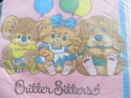 Lot Of 3 Vintage 1980s CRITTER SITTERS Small Party NAPKINS Racoon Dog Ca... - $13.96