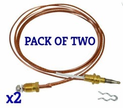 PACK OF TWO 110186-01 Thermocouple 33&quot; Dual Wire Clip Desa Vanguard Comf... - $15.83