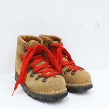 Vtg Colorado Hiking Boots with Vibram Soles 4.5D Leather Red Laces Italy - £38.31 GBP