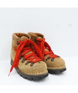 Vtg Colorado Hiking Boots with Vibram Soles 4.5D Leather Red Laces Italy - £35.25 GBP