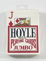Hoyle Jumbo Index Red Deck Playing Cards Poker Size Plastic Coated NEW SEALED - £7.43 GBP