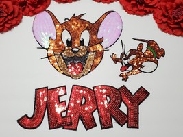 3pc/set, Jerry  patch, Cartoon patch, Sequin Iron on patch  - £10.25 GBP