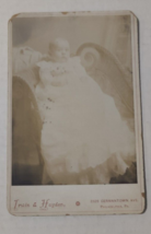 Vintage Cabinet Card Baby in Gown by Irwin &amp; Hayden in Philadelphia Pennsylvania - £14.32 GBP