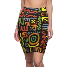 Black Mini Skirt - Tribal Print Skirt - $747.76 MXN