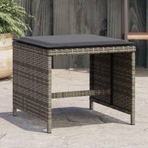  Patio Stool Gray PE Rattan, powder-coated steel, foam, polyester - $2,914.39 MXN