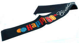 Birthday Cheer - Satin 50th Birthday Sash - $1.99