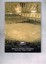 2009 Final Game Program at Hubert H Humphrey Metrodome Minnesota Twins 10/4/09 - $98.21