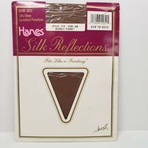 Vintage Hanes Pantyhose Silk Reflections Non-Control Sheer Toe Sandalfoot 715 AB - £8.11 GBP