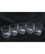 Jim Beam Black Old Fashion Glasses 3 1/2&quot;  Lot of 5 - $26.45