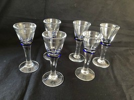 set of 6 Strömbergshyttan Studioglas Swedish Art Glass liqueur Glasses - £215.80 GBP