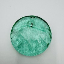 Blenko Art Glass Green Zodiac Taurus Green Paperweight Original Sticker - $67.50