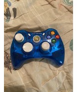 Rock Candy Xbox 360 Wired Controller Blue Transparent Missing Wire Untested - $13.64 CAD