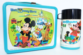 RARE - Vintage Aladdin 1976 Walt Disney World  Lunchbox With Matching Th... - £411.16 GBP