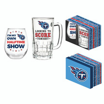 Tennessee Titans Drink Set Boxed 17oz Stemless Wine and 16oz Tankard - $85.99