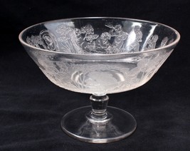 EAPG Dithridge Cupids Hunt Large Compote 8 Inch Crystallography Acid Etched 1879 - $37.39