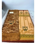 MCM Legere Logo Bathroom Set Mat/Body Towel/2 Face towels NIB - $199.99