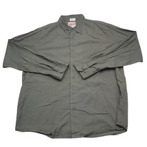 Wrangler Shirt Men XL Gray Western Outdoors Workwear Button Up Long Sleeve - $18.69
