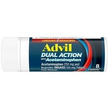 20 Bottles Advil Dual Action Coated Caplets - 8.0 ea - 160 ct Total  *11... - $16.00