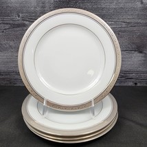 Noritake Legendary Crestwood Platinum Set of 4 Salad Plate 8.5&quot; Plates 4166 - £22.72 GBP