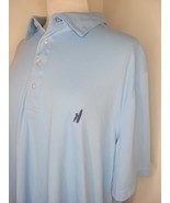 Johnnie O men&#39;s Polo golf shirt blue 2XL casual careerwear preppy grandp... - $17.82