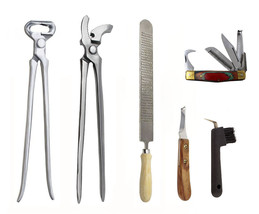 Horse Farrier Tool Essentials 6-Piece Groom Hoof Care Trim Tool Kit 984154 - $79.19