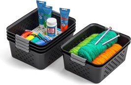 The 6-Pack Medium-Sized Iris Usa Plastic Storage Basket Organizer Is Per... - £31.54 GBP