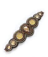 Statement Bracelet, Lux Bracelet, Brown Bracelet, Champagne, Cuff Bracel... - $101.21 CAD