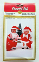 Vintage 1995 Fibre Craft Campbell Soup Kids Christmas outfits Boy and Girl U51 - £3.92 GBP