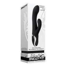 Evolved Extreme Rumble Rabbit Rechargeable Silicone Vibrator Black - £95.91 GBP
