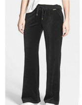 Michael Kors Drawstring Pull on Velour Pants Size Medium Black Casual - £12.74 GBP