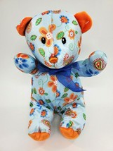 10&quot; Sugar Loaf NEN Bear Paisley Blue Orange Bear Stuffed Animal Toy B308 - £10.14 GBP