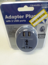 Conair Travel Smart EU Adapter Plug w/ Universal Outlet &amp; 2 USB Ports - £7.72 GBP