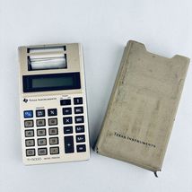 Vintage Texas Instruments TI-5000 Micro Printer Calculator &amp; Cover Case ... - $14.00