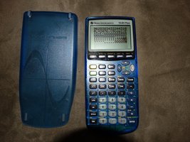 Clear Blue TI 83 Plus Graphing Calculator - $55.00