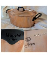 Jacques Pepin Mauviel 1830 Copper Oval Roast Stew Pan Lid 4 qt 10 x 4 In... - $9,182.03 MXN