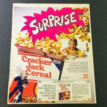 VTG Retro 1983 Cracker Jack Cereal &amp; Capri 4-Pack Natural Juice Ad Coupon - £14.88 GBP
