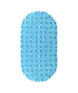 Dundee Deco Shower Mat with Suction Cups - 27&quot; x 14&quot;, Modern Light Blue ... - £26.23 GBP