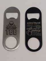 Laser Engraved Golf Themed Stainless Steel Bottle Opener Keychain - £6.29 GBP